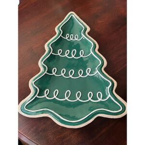 Fitz and Floyd Classics Santa's Kitchen Christmas Tree‎ Plate NWOT Vintage 2005